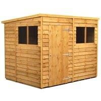 8X6 Power Overlap Pent Shed