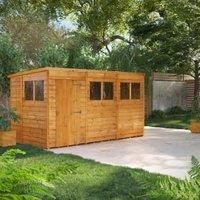 12X6 Power Overlap Pent Shed