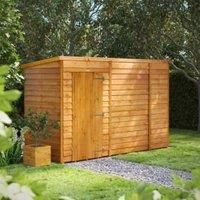 10X4 Power Overlap Pent Windowless Shed