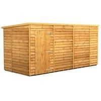 14X6 Power Overlap Pent Windowless Shed