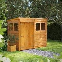 Power Sheds 8 x 4ft Double Door Pent Overlap Dip Treated Shed