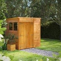 6X6 Power Overlap Pent Double Door Shed