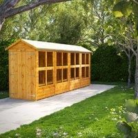 Power Sheds 16 x 4ft Double Door Apex Shiplap Dip Treated Potting Shed