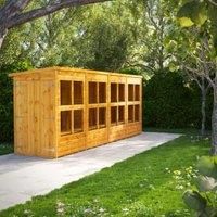 16X4 Power Pent Potting Shed With Double Doors