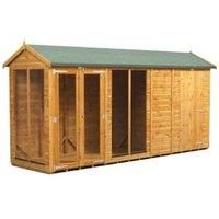Power Sheds 14 x 4ft Apex Shiplap Dip Treated Summerhouse - Including 4ft Side Store