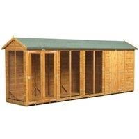 18X4 Power Apex Summerhouse Combi Including 6Ft Side Store