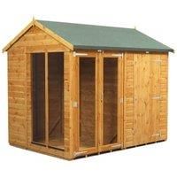 8X6 Power Apex Summerhouse Combi Including 4Ft Side Store