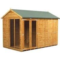 Power Sheds 10 x 6ft Apex Shiplap Dip Treated Summerhouse - Including 4ft Side Store