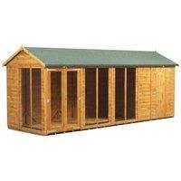 18X6 Power Apex Summerhouse Combi Including 4Ft Side Store
