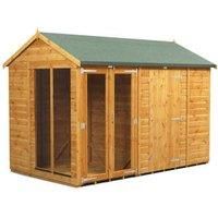 Power Sheds 10 x 6ft Apex Shiplap Dip Treated Summerhouse - Including 6ft Side Store