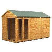 Power Sheds 12 x 6ft Apex Shiplap Dip Treated Summerhouse - Including 6ft Side Store