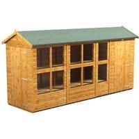 14X4 Power Apex Potting Shed Combi Including 4Ft Side Store