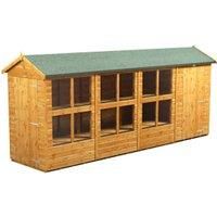 16X4 Power Apex Potting Shed Combi Including 4Ft Side Store