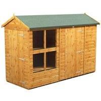 10X4 Power Apex Potting Shed Combi Including 6Ft Side Store