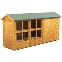 14X4 Power Apex Potting Shed Combi Including 6Ft Side Store