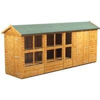 16X4 Power Apex Potting Shed Combi Including 6Ft Side Store