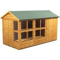 12X6 Power Apex Potting Shed Combi Including 4Ft Side Store