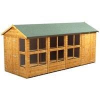 16X6 Power Apex Potting Shed Combi Including 4Ft Side Store