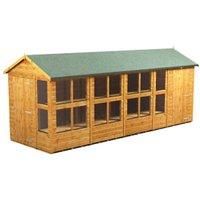 Power Sheds 18 x 6ft Apex Shiplap Dip Treated Potting Shed - Including 4ft Side Store