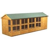 Power Sheds 20 x 6ft Apex Shiplap Dip Treated Potting Shed - Including 4ft Side Store