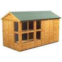 12X6 Power Apex Potting Shed Combi Including 6Ft Side Store