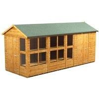 16X6 Power Apex Potting Shed Combi Including 6Ft Side Store