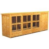 Power Sheds 16 x 4ft Pent Shiplap Dip Treated Potting Shed - Including 4ft Side Store