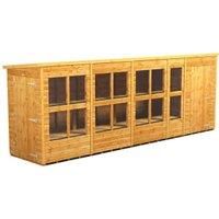 18X4 Power Pent Potting Shed Combi Including 4Ft Side Store