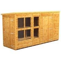 Power Sheds 12 x 4ft Pent Shiplap Dip Treated Potting Shed - Including 6ft Side Store