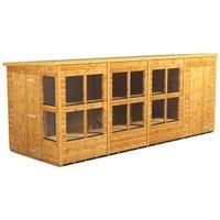 Power Sheds 16 x 6ft Pent Shiplap Dip Treated Potting Shed - Including 4ft Side Store