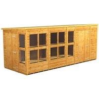 16X6 Power Pent Potting Shed Combi Including 6Ft Side Store