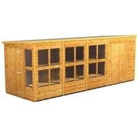 18X6 Power Pent Potting Shed Combi Including 6Ft Side Store