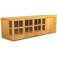 Power Sheds 20 x 6ft Pent Shiplap Dip Treated Potting Shed - Including 6ft Side Store