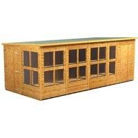 18X8 Power Pent Potting Shed Combi Including 4Ft Side Store