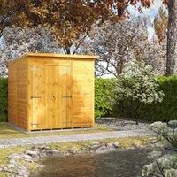 Power 6' x 8' Pent Windowless Double Door Garden Shed