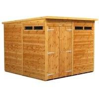 Power 8' x 8' Pent Double Door Security Shed