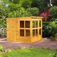 Power 6' x 8' Pent Double Door Potting Shed