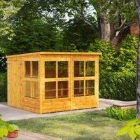 Power 8' x 8' Pent Double Door Potting Shed