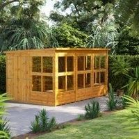 Power 12' x 8' Pent Double Door Potting Shed