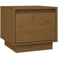 Bedside Cabinet Honey Brown 35x34x32 cm Solid Wood Pine