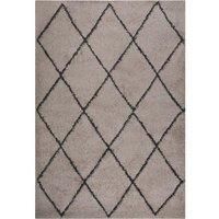 Shaggy Rug High Pile Beige and Anthracite 160x230 cm