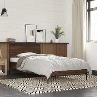Berkfield Home Bed Frame without Mattress Brown Oak 75x190 cm Small Single