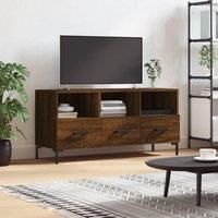 TV Cabinet Brown Oak 102x36x50 cm Engineered Wood