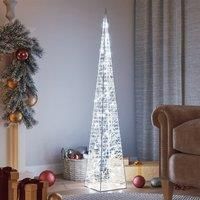 Berkfield Home Acrylic Decorative LED Light Cone Cold White 120 cm