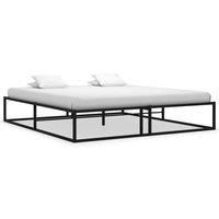Berkfield Home Bed Frame Black Metal 180x200 cm Super King