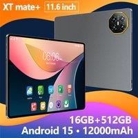 2025 Pad XT Mate Tablet 11.6HD Screen Android 15 Children's Tablets 4G 5G Dual SIM 12000mAh Global Version Tablets 22GB+2TB Tab