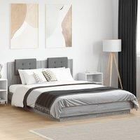 Berkfield Home Bed Frame without Mattress Grey Sonoma 120x200 cm | Size: Small Double