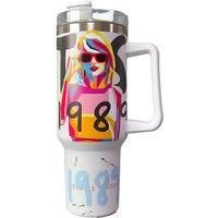 40Oz Taylor Swift Inspired Tumbler With Handle & Straw - 10 Designs!
