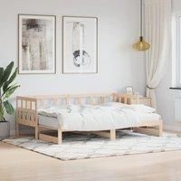 Daybed with Trundle 80x200 cm Solid Wood Pine