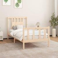 Bed Frame with Headboard Solid Wood Pine 90x200 cm